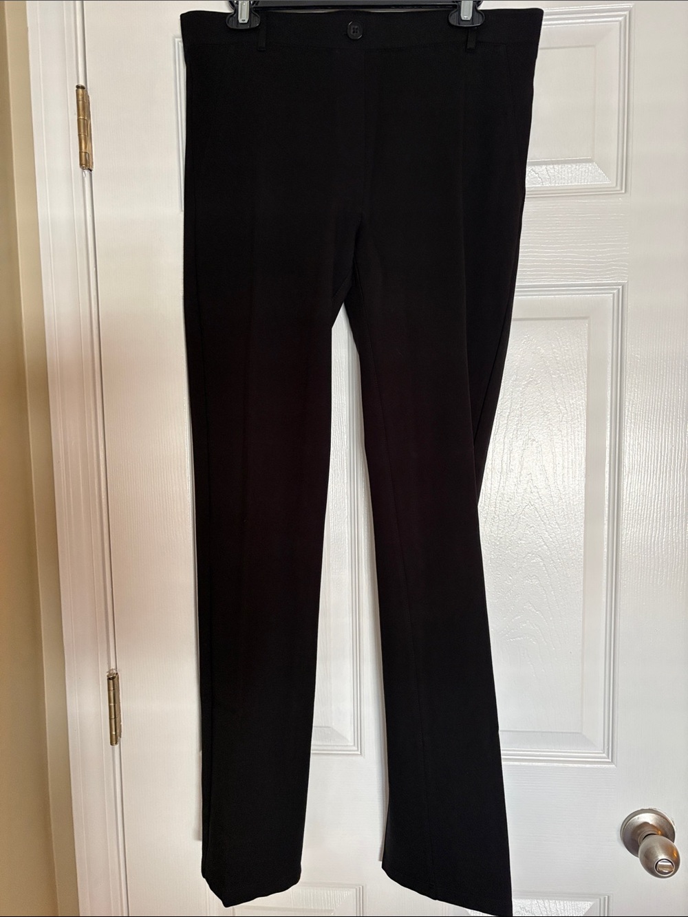 Betabrand Black Straight-Leg Pull-On Pants